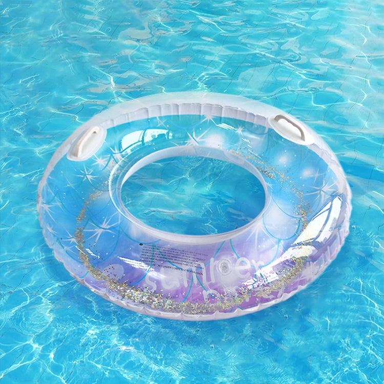 Blue starry sky swimming ring with smooth inner weld and round opening