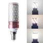 LED corn light candle bulb with E27 screw base, rose-gold ring, cool white LED glow
