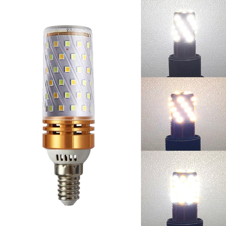 LED corn candle bulb with clear housing and screw base, bright white LED chips