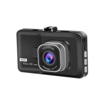 Black dash driving recorder with front lens and compact body