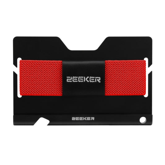 ZEEKER JK03  Aluminum Alloy Card Holder Multi-Function Elastic Band Women And Men Wallet Metal Business Card Holder, Red, Yellow, Green, Blue, Purple, Black, Light Coffee, Dark Coffee