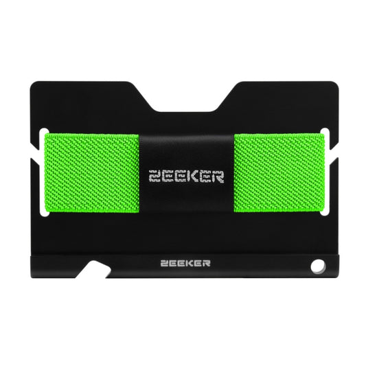 ZEEKER JK03  Aluminum Alloy Card Holder Multi-Function Elastic Band Women And Men Wallet Metal Business Card Holder, Red, Yellow, Green, Blue, Purple, Black, Light Coffee, Dark Coffee