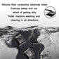 Black EMS electrode patches with silicone conductive electrode sheet, water-ready design