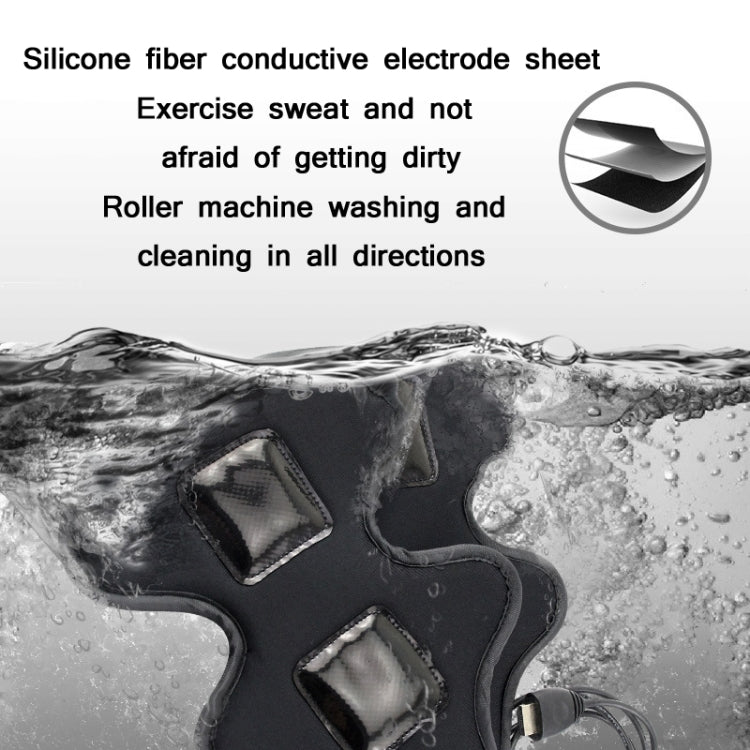 Black EMS electrode patches with silicone conductive electrode sheet, water-ready design
