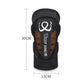 Black sports knee pad with orange mesh panel; 30 x 13 cm size shown.