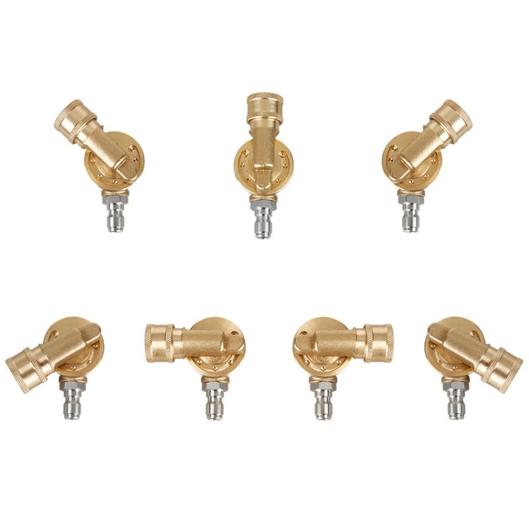 Assorted brass rotating spray brush head connectors with 1/4 quick-connect outlets