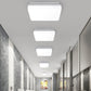 Rectangular LED ceiling lamp with frosted diffuser, white, ceiling-mounted