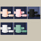 Postpartum abdomen belt corset belts set, elastic support in pink and black tones