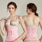 Pink postpartum abdomen belt corset worn underbust style with adjustable support
