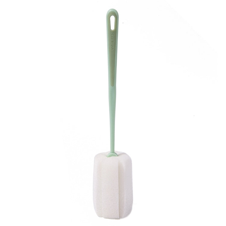 Green sponge bottle vacuum cup cleaning brush with long handle and loop handle hole