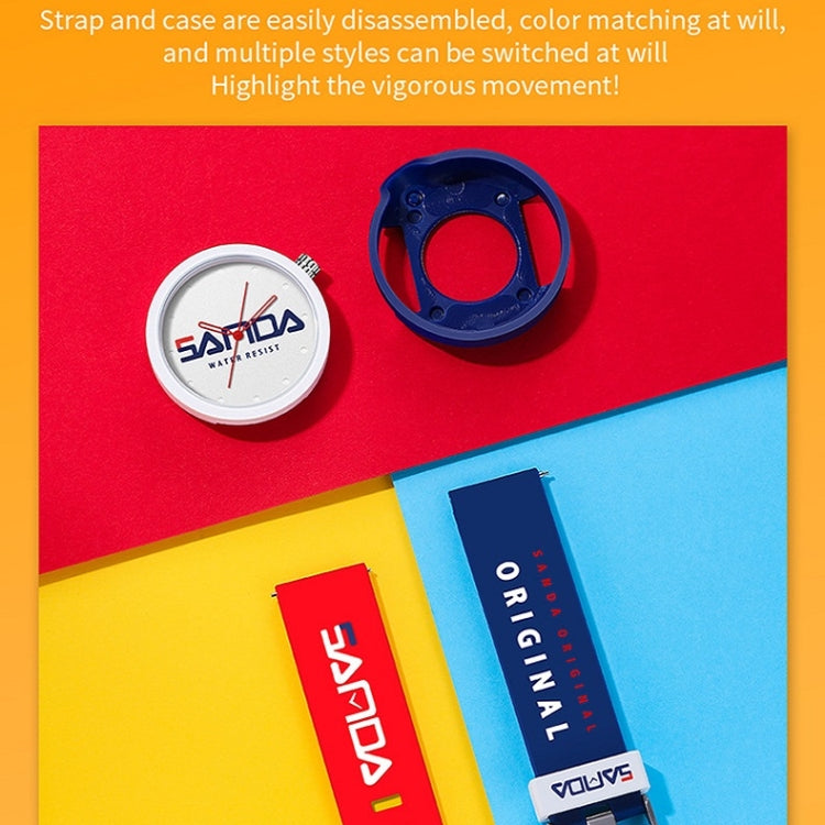 SANDA silicone watch strap and case pieces shown together