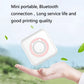 Handheld mini thermal Bluetooth printer, white body with pink front ring