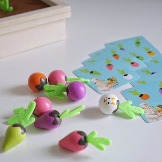 Farm Pulling Carrot Memory Chess Board Game Children Wooden Enlightenment Early Educational Toys, Pulling Carrot Memory Chess