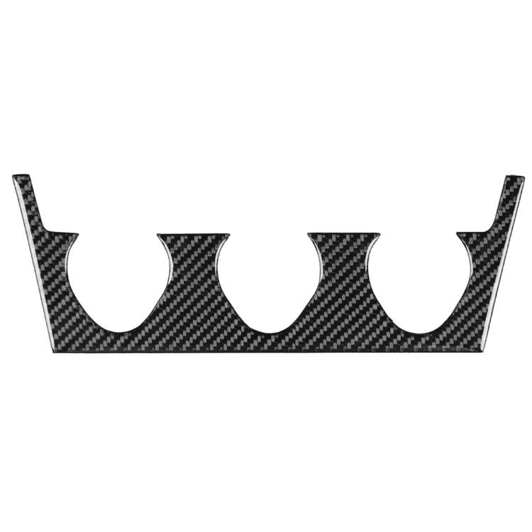 Air conditioning control panel sticker, black carbon fiber pattern with three cutouts