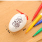4 PCS Handmade Cartoon Painted Easter Eggs Children's Educational Toys, Random Pattern and Color, 4 PCS Painted Easter Eggs