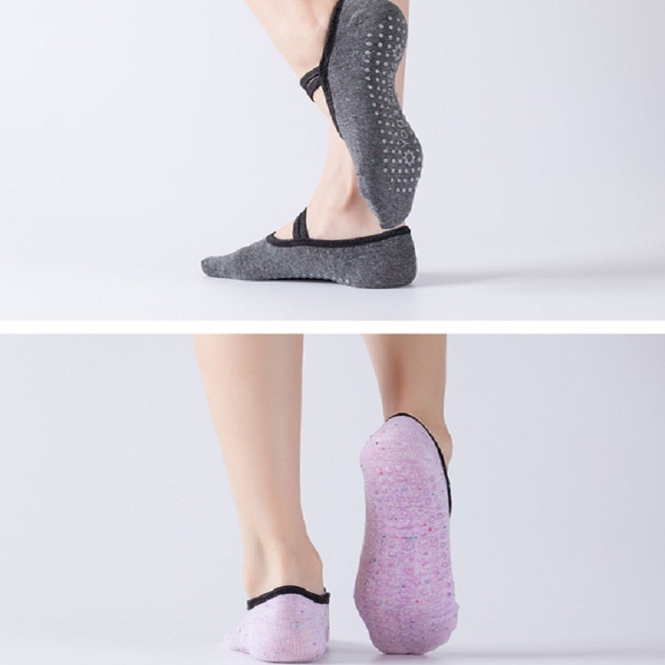 Cotton Backless Ballet Yoga Socks with Straps, One Size