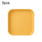 5pcs Home 6 Inch Small Dish Plastic Snack Cake Dish Dining Table Garbage Tray