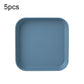5pcs Home 6 Inch Small Dish Plastic Snack Cake Dish Dining Table Garbage Tray