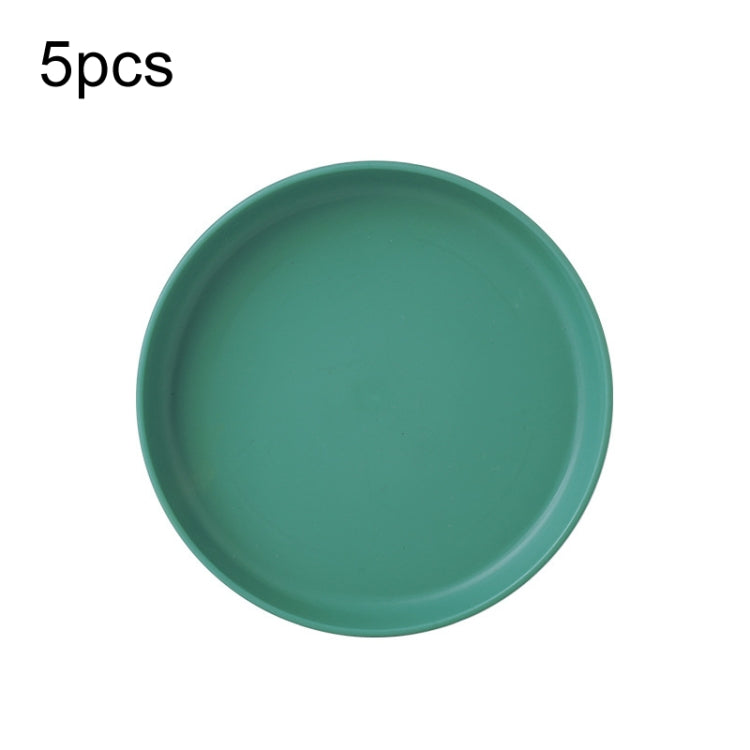 5pcs Home 6 Inch Small Dish Plastic Snack Cake Dish Dining Table Garbage Tray