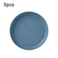 5pcs Home 6 Inch Small Dish Plastic Snack Cake Dish Dining Table Garbage Tray