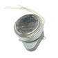 Two-way valve actuator motor with stamped metal back and two lead wires
