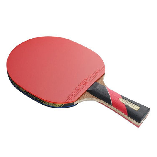 HUIESON HS-LX Six Star 5-Layer Chicken Wing Tip + 2 Layer Carbon Double Side Continuous Table Tennis Single Racket, HUIESON HS-LX(Pen Hold Grip Racket), HUIESON HS-LX(Hand-shake Grip Racket)
