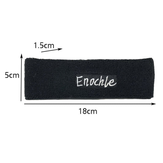 Enochle Sports Sweat-Absorbent Headband Combed Cotton Knitted Sweatband, Enochle Headband (Yellow)