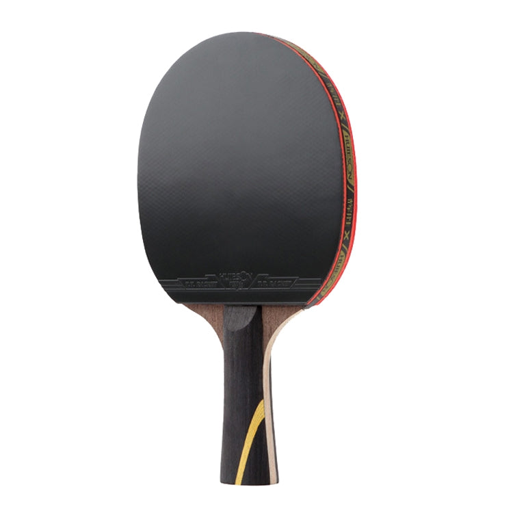 HUIESON Six Star 5-Layer Chicken Wing Tip + 2 Layer Carbon Double Side Continuous Table Tennis Racket, A Pair, Hand-shake Grip Racket, Pen Hold Grip Racket, Mixed