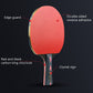 Red-and-black double-sided reverse-adhesive table tennis paddle with edge guard