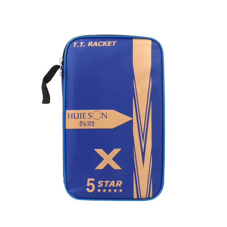 Blue T.T. racket storage bag with HUIESON X 5 STAR design