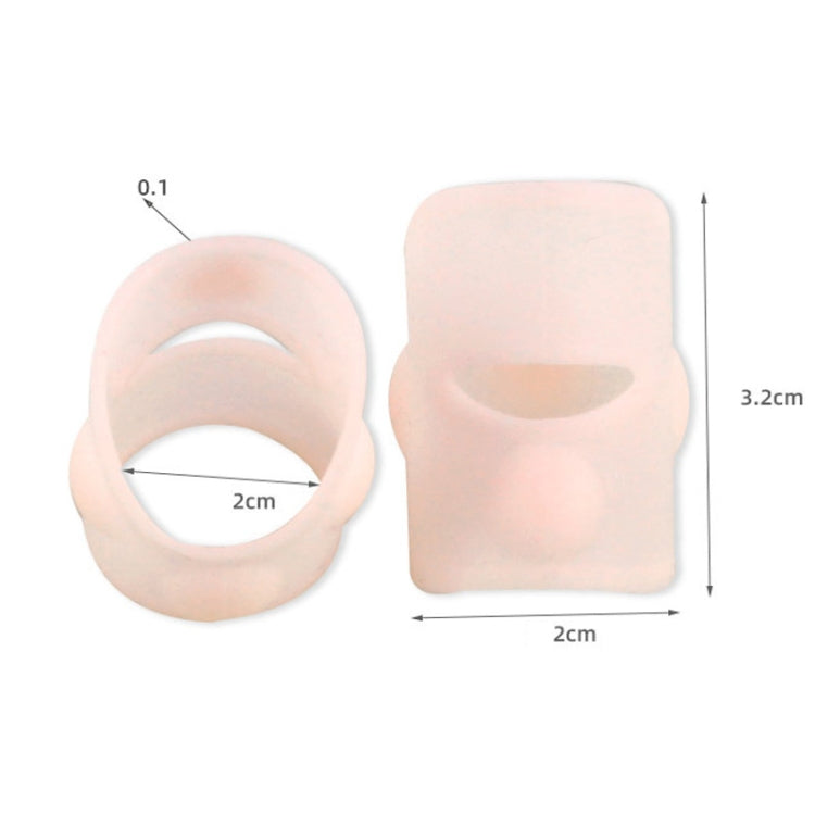 Light pink soft toe cap with cutout; includes 2 cm width and 3.2 cm length