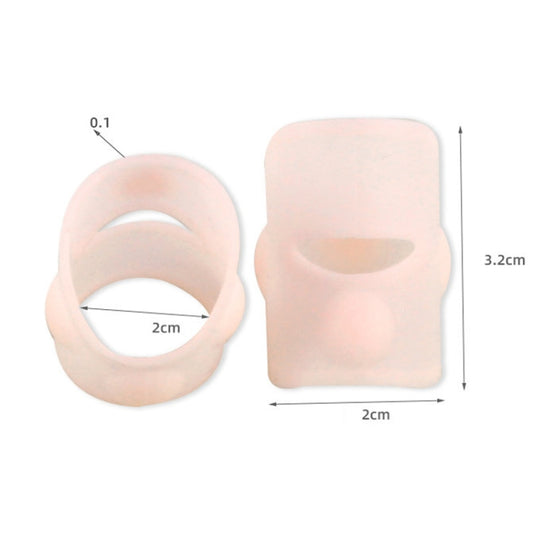 Light pink soft toe cap with cutout; includes 2 cm width and 3.2 cm length