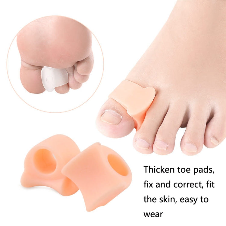 Orange and peach thick toe separator pads to cushion and help toe placement.