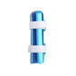 Blue finger splint with white straps, straight rigid insert for joint protection