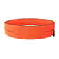 Running waist bag in orange with zip pull and open center pocket