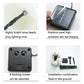 Solar mushroom string light components: solar panel, controller, wires, and ground stakes