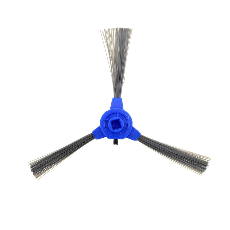 Robot vacuum side brush set with three flexible bristle brushes
