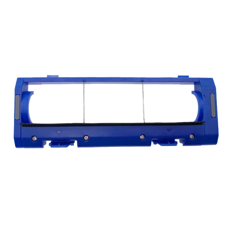 Blue roller brush baffle frame with three internal fins