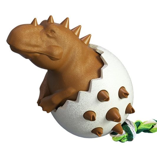 Dinosaur Egg Dog Molar Stick Resistant To Biting Dog Toothbrush Pet Supplies, Brown, Lake Blue, Orange, Green, Yellow