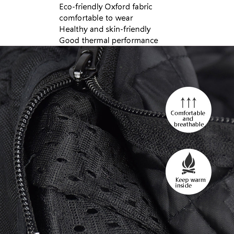 Black inner liner fabric with zipper seam and breathable warm padding detail