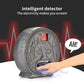 Gray brain-shaped electronic prank toy with red LED sensor and finger contact sparks.