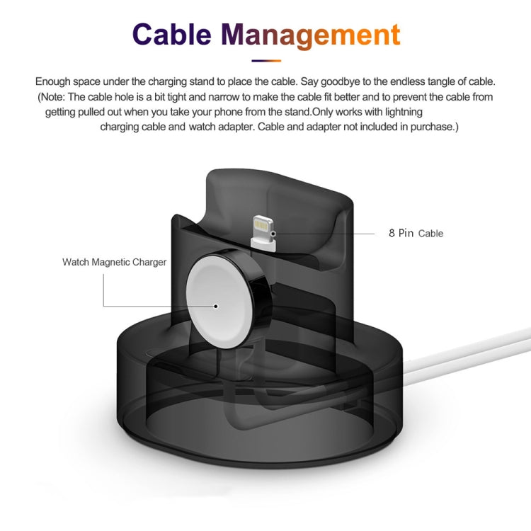 Desktop silicone watch charging stand with cable opening for charging