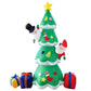 Inflatable Christmas tree with LED lights, star topper and wrapped gift boxes