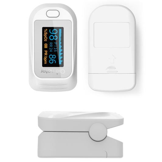 JZ-133R Finger Pulse Oximeter Finger-Type Blood Oxygen Saturation Monitor, Black, White