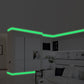 5 Rolls Home Decoration Baseboard Luminous Strip Safe Passage Warning Fluorescent Sticker, 2cmx100cm