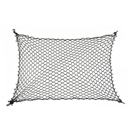 Car pet barrier safety net, black mesh rectangular with corner ties