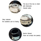 Alloy oval jewelry storage box with diamond-style lid design and built-in hinged compartment