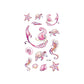 Set of marine animal temporary tattoo stickers with seahorses, starfish, code EC-566