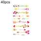 Floral small temporary tattoo stickers with decorative arrows and leaf garlands (RC-447).