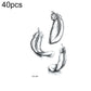 Three black feather temporary tattoo stickers, RC-457 design